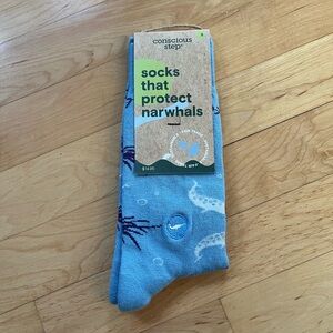 Blue Narwhal Socks
